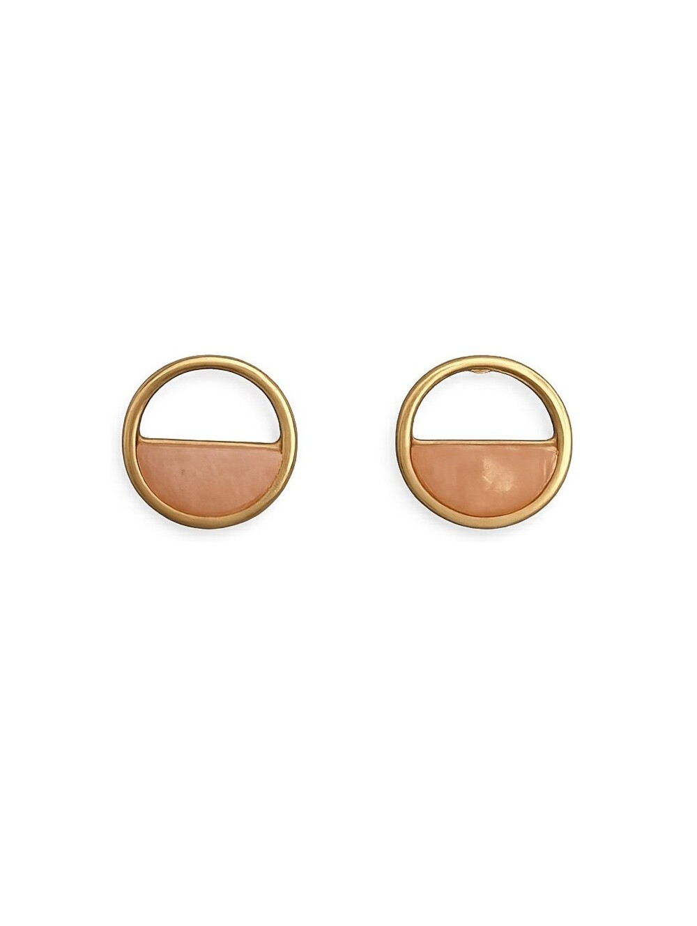 Universal Thread Rose Quartz Semi-Precious Gold Tone Earrings